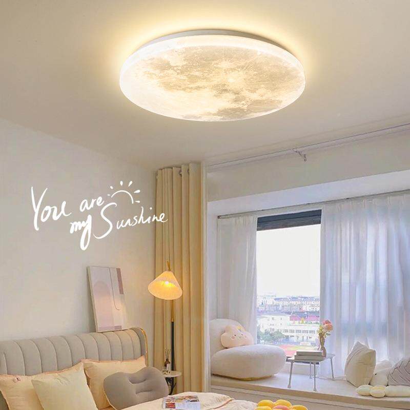 月球吸顶灯卧JVB室灯现代简约浪漫满主卧灯0225D年新款L月E房间灯