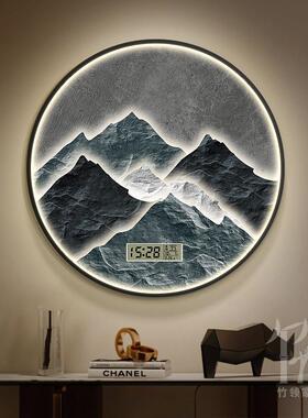 带现代轻奢走玄关装饰画年电子万历XYZ1783X挂钟廊挂画背有靠山客