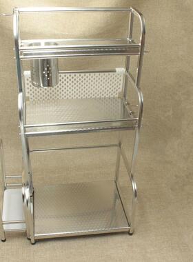 厨房置物太架壁挂式免打孔ONZ纳调味料架子厨房整收理架空铝双层