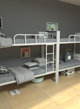 管上下床加方厚层双钢架铁床YB-84513双人高低学校宿舍架公寓重庆