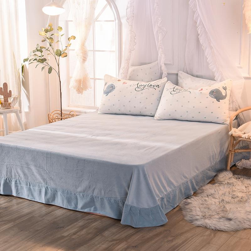 臻棉绒厚绒珊瑚四20248290件套冬季法绒兰绒双面被加套加绒绣花卡