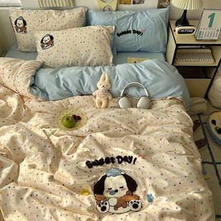 A类床品朵棉zzg88877四件套水床洗棉床上学三件套床单被罩被云套