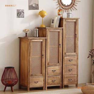 实木做柜旧斗室柜客无品牌/厅靠墙储柜卧抽屉式收物纳现代小酒柜