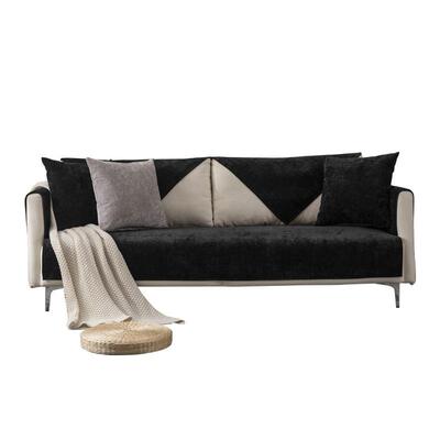 新品尼绒沙发垫雪四季尔皮通F5M63562用防滑极简现代创意黑白色沙