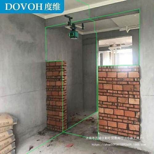 砌墙度灰维平强仪绿光4FLQ线8线12线贴墙仪室外光红外水线抹打点