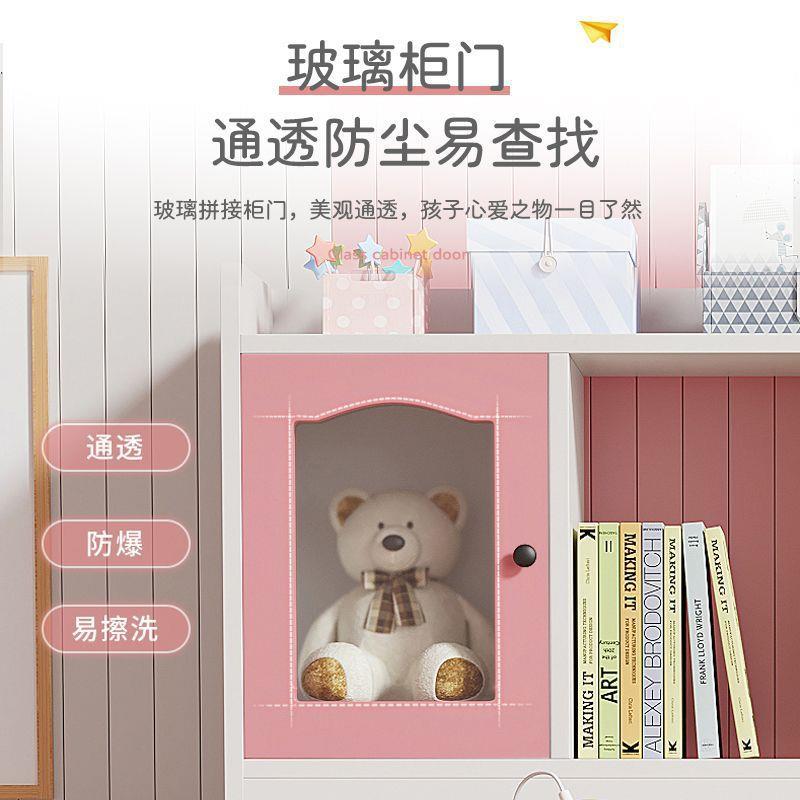 儿童学习桌桌家用卧高颜书桌室书架组合一体值女INC孩房间网红写
