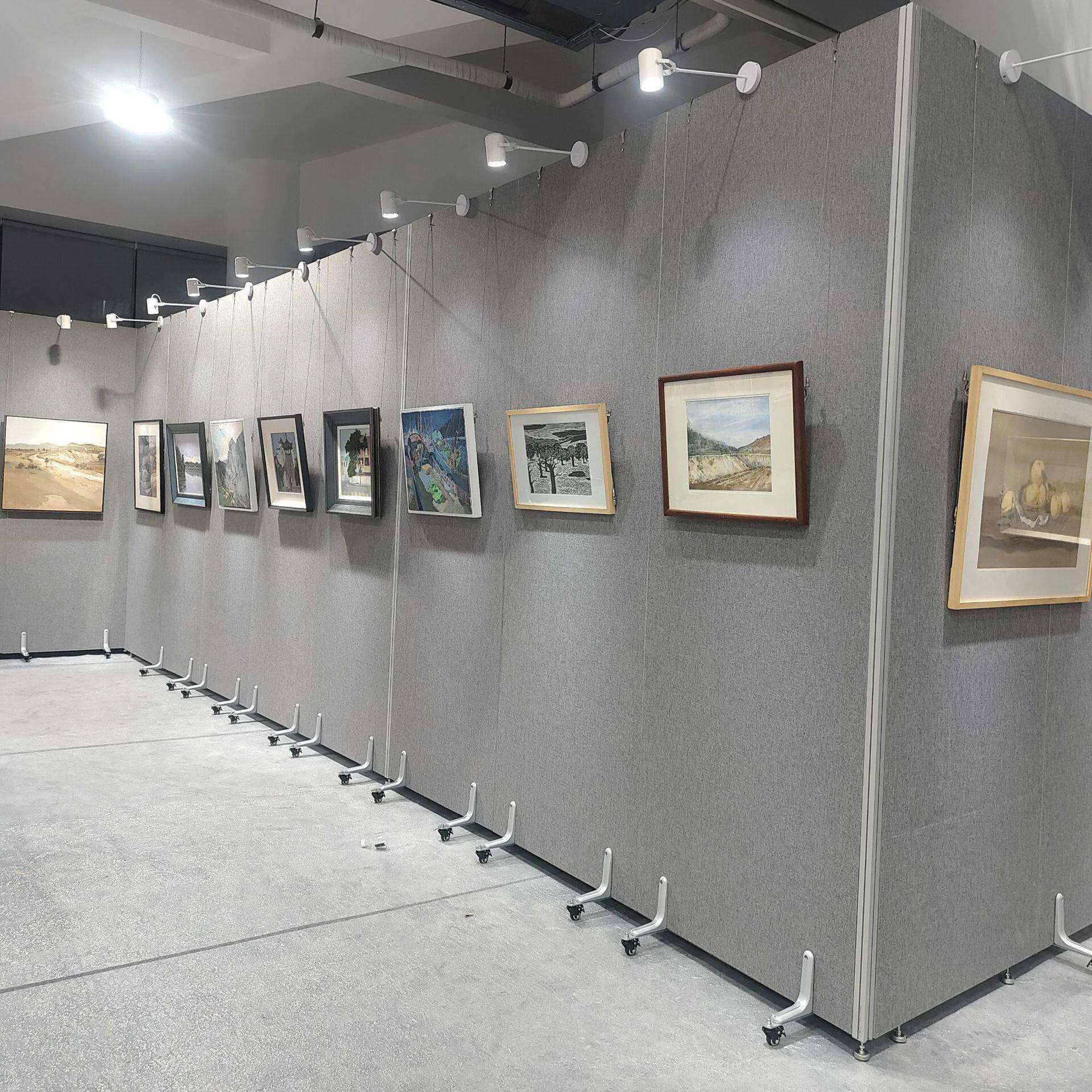 优选磁墙吸HQA书画亚麻布板书法画展展览美术墙展示传艺宣术板隔