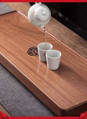 花室梨黑檀木整块茶盘实木ALs7cYri茶台然办简自公原木家用约茶海