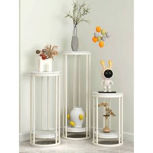 大理石花视架客花厅落地电柜架简FEJ约饰架绿萝室内阳装 台落地架