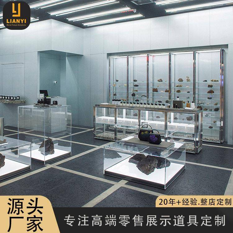香水品牌精品店展示柜中岛架包包玻璃柜展台香水展示架端香水柜