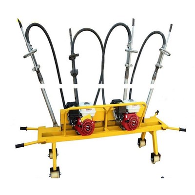 一拖四钢轨高频汽油软轴捣固镐道岔道砟捣固器内燃高频软轴捣固机