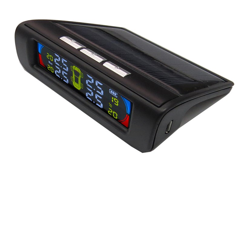 太阳能无线胎压监测器TPMS胎压监测系统胎压传感器胎压监测仪外置