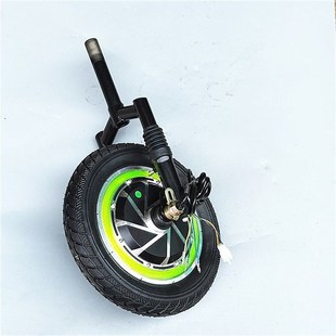 小型电动三轮车12寸电机36V 48V350W无刷控制器电机前叉总成改装