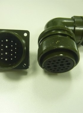 现货供应22芯连接器MS3108A28-11S弯式航空插头-防水接头