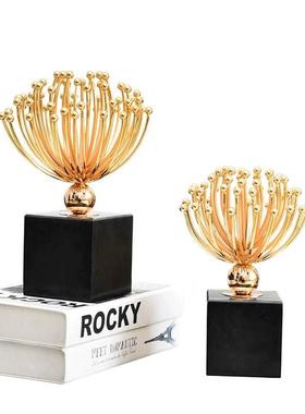 现蕾代轻奢档高酒柜餐边柜摆DRQ件创意客厅家办公室居软装花装饰