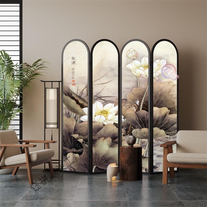 弧形屏风隔断现代简约客厅可折叠移动关店办公玄轻室遮饭挡KUS奢