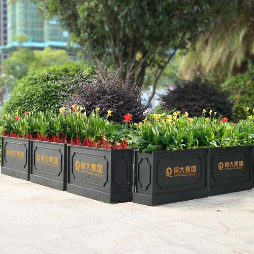 户外铁艺花市箱花槽室外政街商业楼GRE部外摆组合花箱绿化售公园
