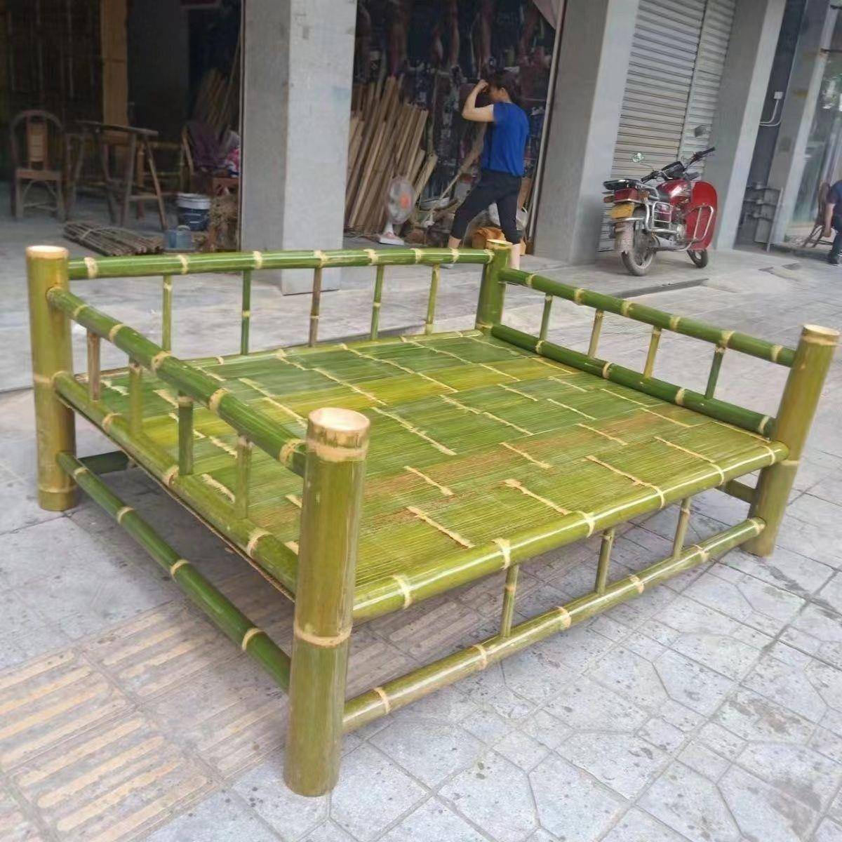 竹具竹床发榻榻米沙老竹子床纯手工制家式作罗汉床沙发床午DDT9MH