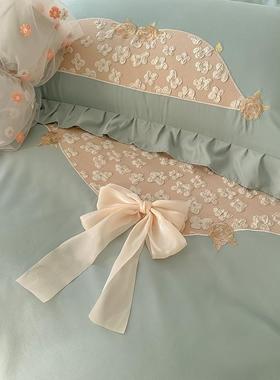 公主风全棉罩四套100纯棉11079/11刺床绣被件套亲肤床单床笠高档