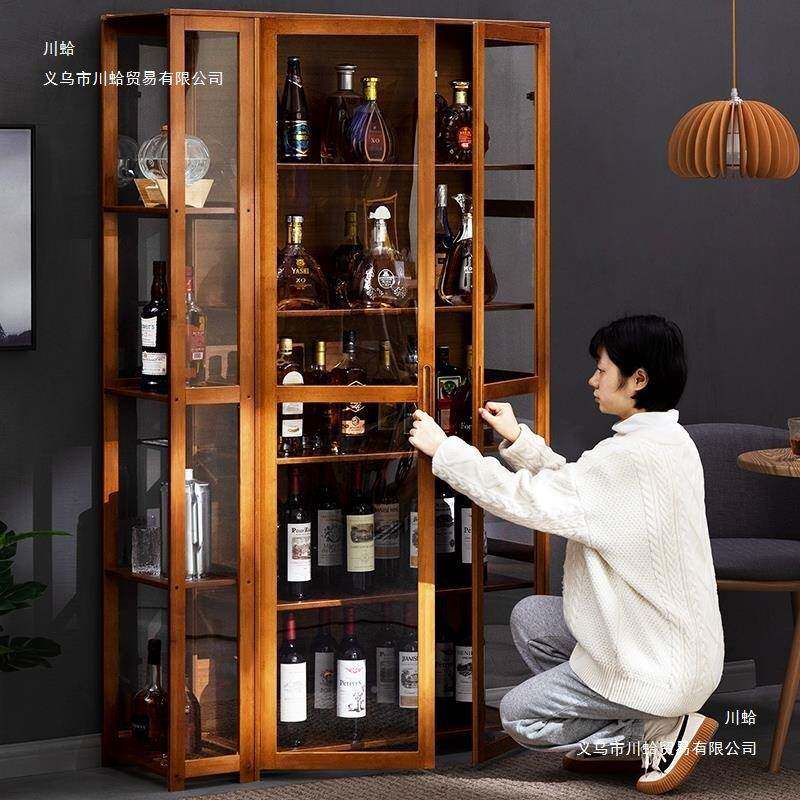 酒柜展示柜客现代简约餐边柜网靠无品牌/红小酒欧式家用实木厅架