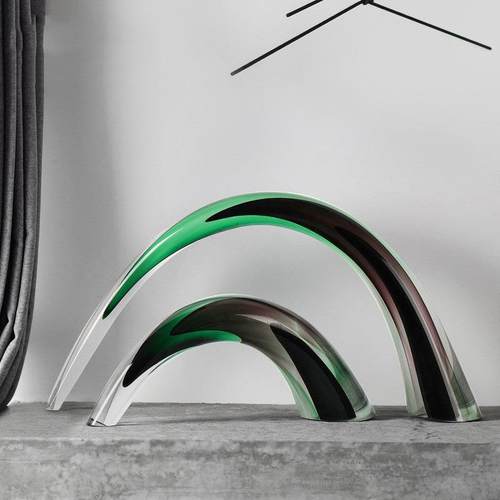 高档轻奢抽象水晶桌面摆现代件简约NNV艺术客品样板家间居厅软装