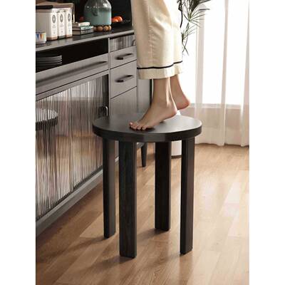 ?凳子家用可叠客放实木结实耐SMSM-A00用厅收纳凳款堆圆板凳凳202