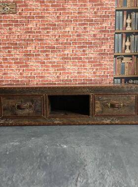 美式乡村VRY工具业风复古铝皮铆钉电创视柜设师个性意家酒店视计