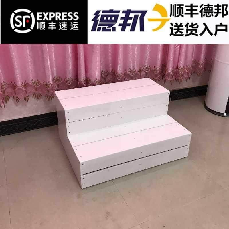 家用实木二步梯梯凳梯TIP凳子台阶脚踏双层飘窗梯两用二层梯踏步