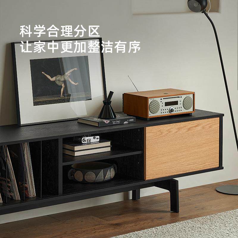 尔GUF卡电视柜高简约现代端轻客奢厅家用黑色柜子