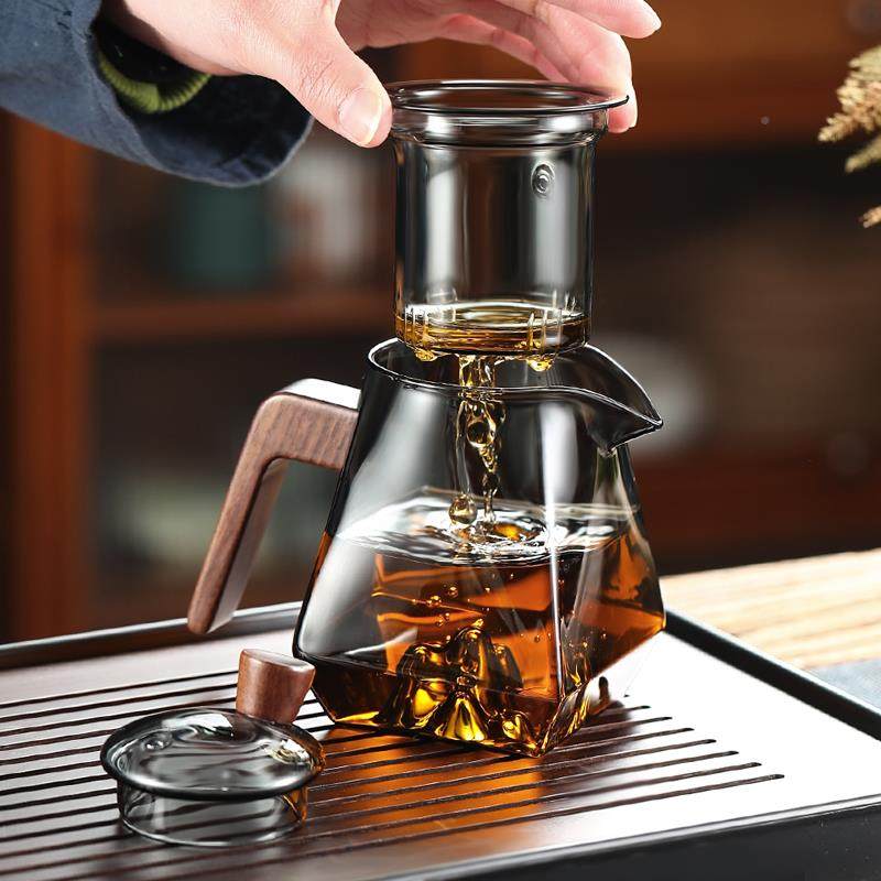 x耐yt玻璃茶壶套装茶F77J5H55用茶水分离高温泡家茶具过滤单壶办