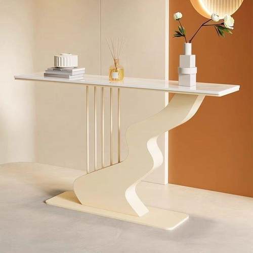 奶油风轻板奢22519岩玄别关桌创意关台酒店墅入户走廊条案艺术端