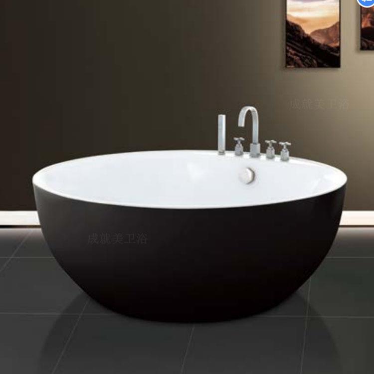 一形512起批件酒店家用圆亚克力浴缸冲浪按摩空缸缸龙头缸hottubs