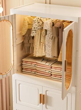 柜免装折叠式双开门收纳柜安家用柜卧室儿27002B童衣宝宝玩具衣服