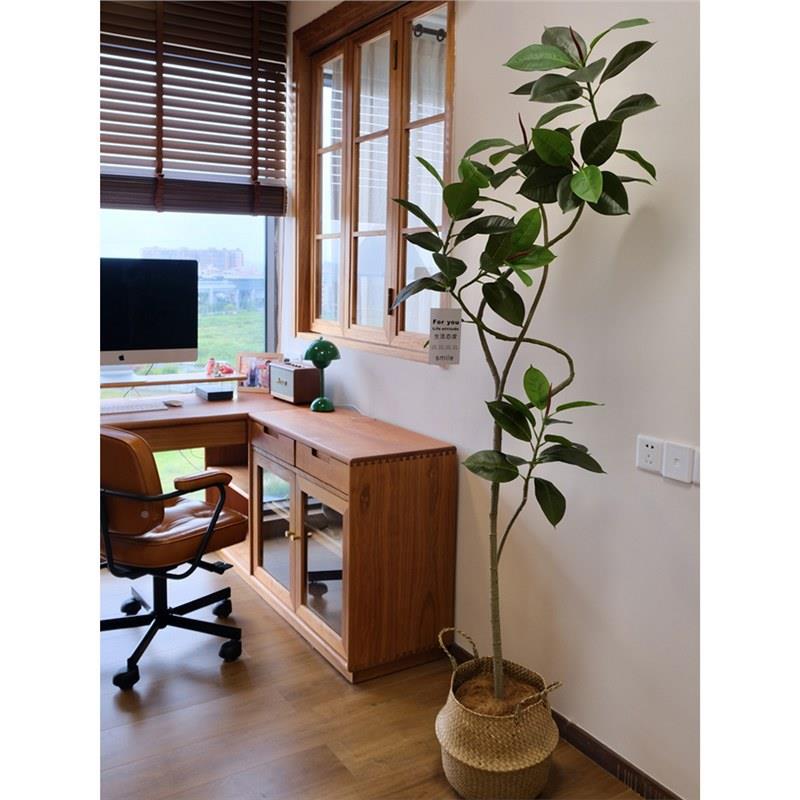 海虹景品真植橡皮绿树绿金仿刚仿落生假植物高端轻奢大型地QKU盆