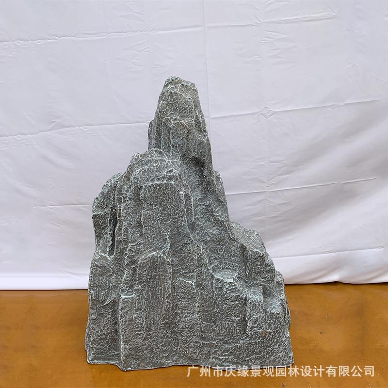 仿真斧劈石玻璃钢石头假山石园林摆件装饰大型别墅庭院摄影道具石
