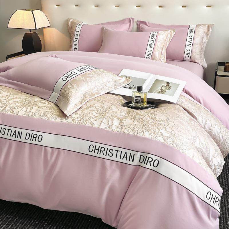 2CAJ025款四亲肤棉磨毛雕刺绣四件套新秘季境三件浮套床单床笠款