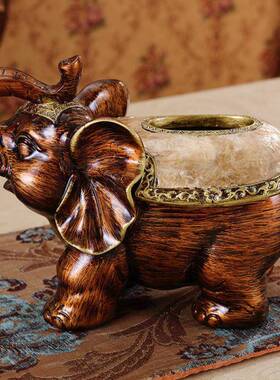 欧式大象纸盒多功能创意客厅茶几收饰纳盒奢CWU巾纸华抽盒家居装