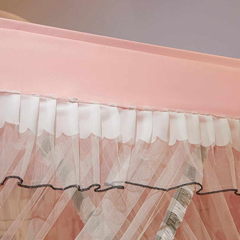 三开门帘家用卧室保暖床风落2025新款地床幔全遮封闭防尘顶光防蚊