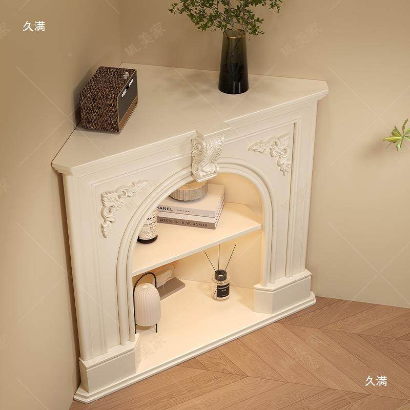 法式无品牌/转炉角壁柜美式实木墙角三角壁玄柜关门厅斜角壁炉炉