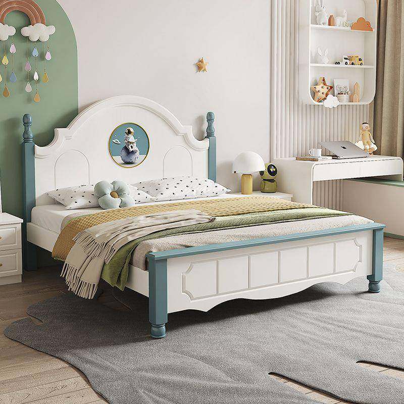 实木儿童床HAJ孩男经孩女双人床代简约现美式学生济型主卧公主欧