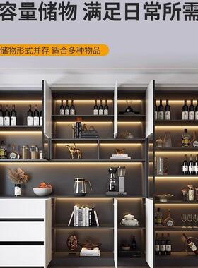 实餐柜YCR边柜柜玻木璃门高柜一体靠墙现代简约茶水客厅餐厅酒储