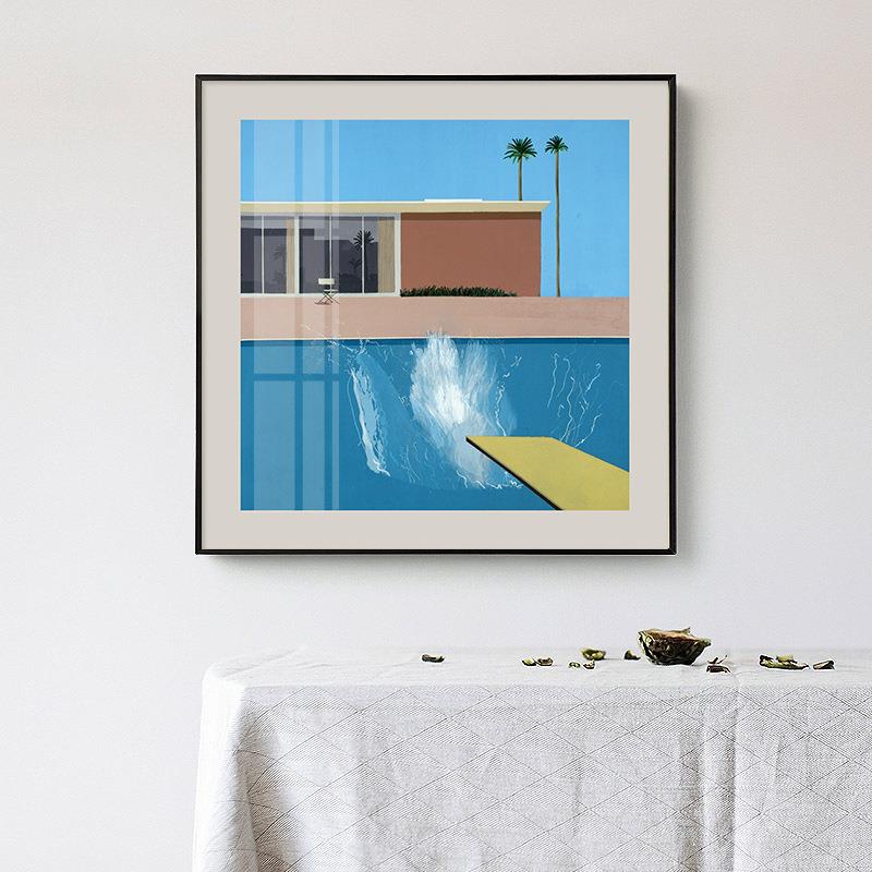 欧6166式抽象小众挂艺术装饰画复古客组合景美式轻奢画厅玄关背壁