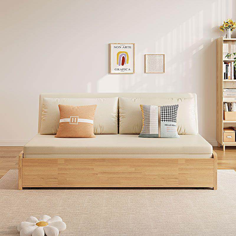 实木缩折叠沙发床型无扶手多功伸GKK能两用可折叠双人客厅小户卧