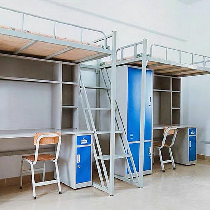 学公寓ST1008床宿舍下床双层带书衣柜上床下桌桌高低床多功上能生