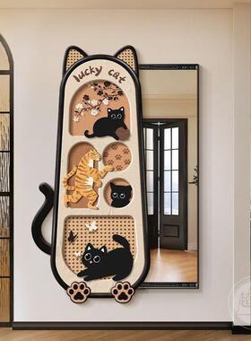 法式复穿藏衣镜FCZ猫咪式中卡饰通古全身镜隐藏式玄关装画推拉暗