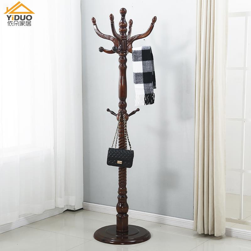 W简约实木帽架落地式SD-09-109卧室立式创意挂衣架衣架办公衣室家