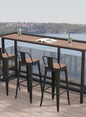 休阳台长条桌靠窗外吧台露闲户天桌组合庭院防椅水防晒高MS-2261