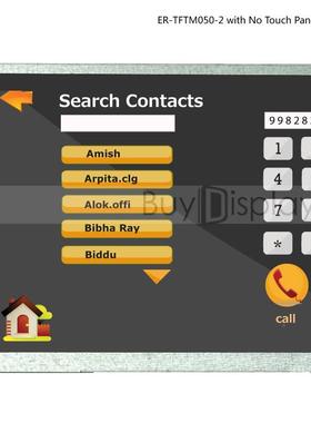 5寸TTLCER-TFTM0D配彩色F液晶显示屏配RA8875控制板/串口/并可触