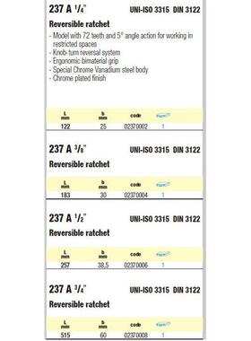 [237A1/轮含税]USAG乌沙克双向棘扳237A/43/81手/213/4