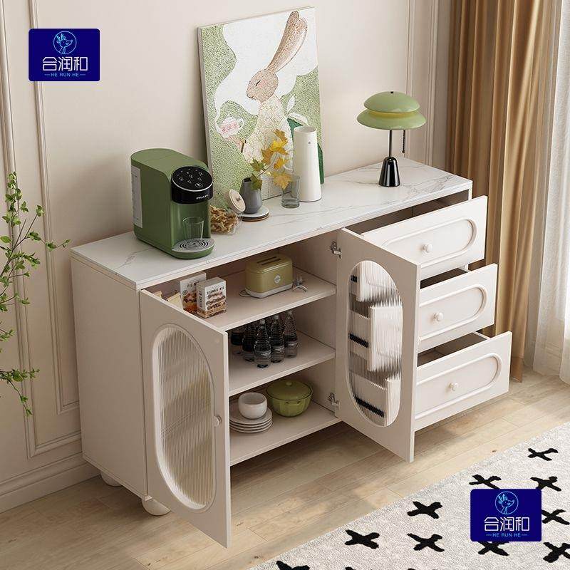 实木餐边柜用奶油风茶斗柜客厅碗储物柜收纳柜ZBJ家橱柜水柜子,住宅家具,餐边柜,淘宝优惠券,粉丝福利购,淘宝优惠卷